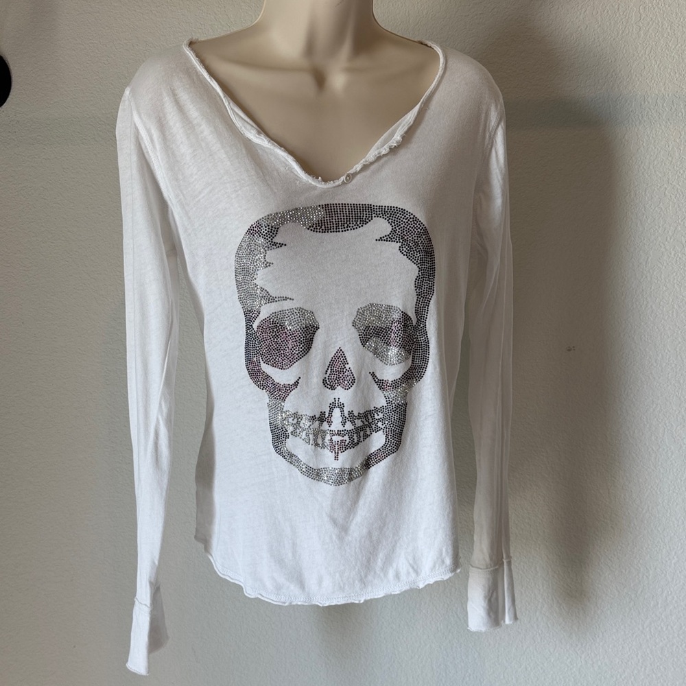 Zadig & Voltaire Tunisien Skull Cotton Longsleeve